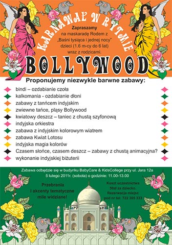 plakat imprezy w stylu Bollywood