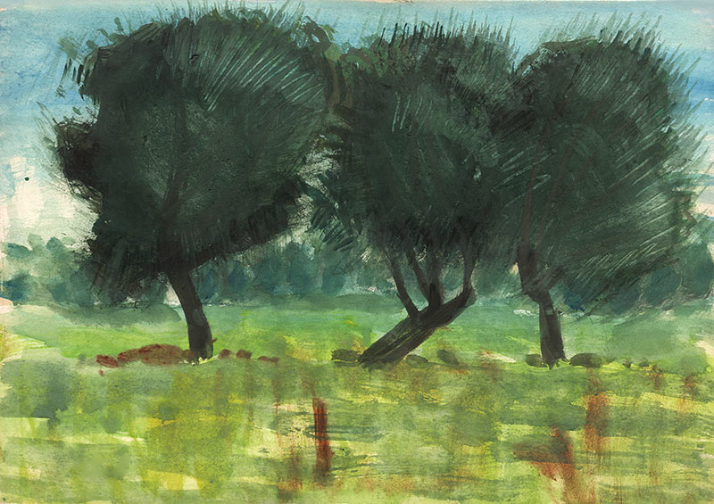 Malarstwo - Trzy drzewa