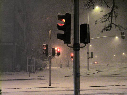śnieg na ulicach
